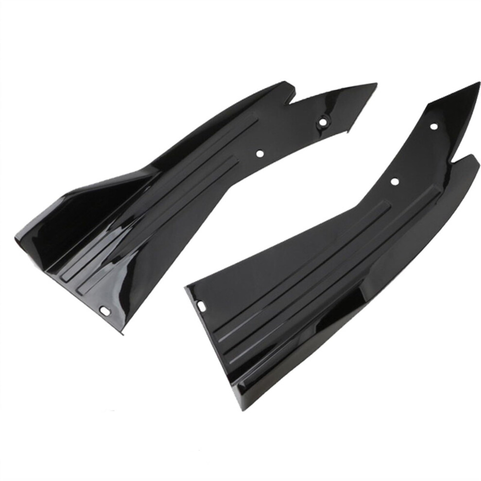 Side Skirts Extension Universal Carbon Fiber Side Skirt Pair With Rear Bumper Spoiler Lip And Rocker Splitters 2Pc Black 9339159944295