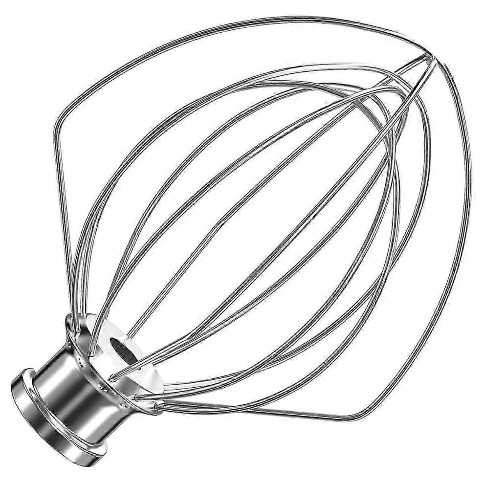 Kikidex (As Show, One Size) K45ww Stainless Steel 6-Wire Whip Attachment For Tilt- Stand Mixer 4.5-5 Quart Bowl Whisk Replacement
