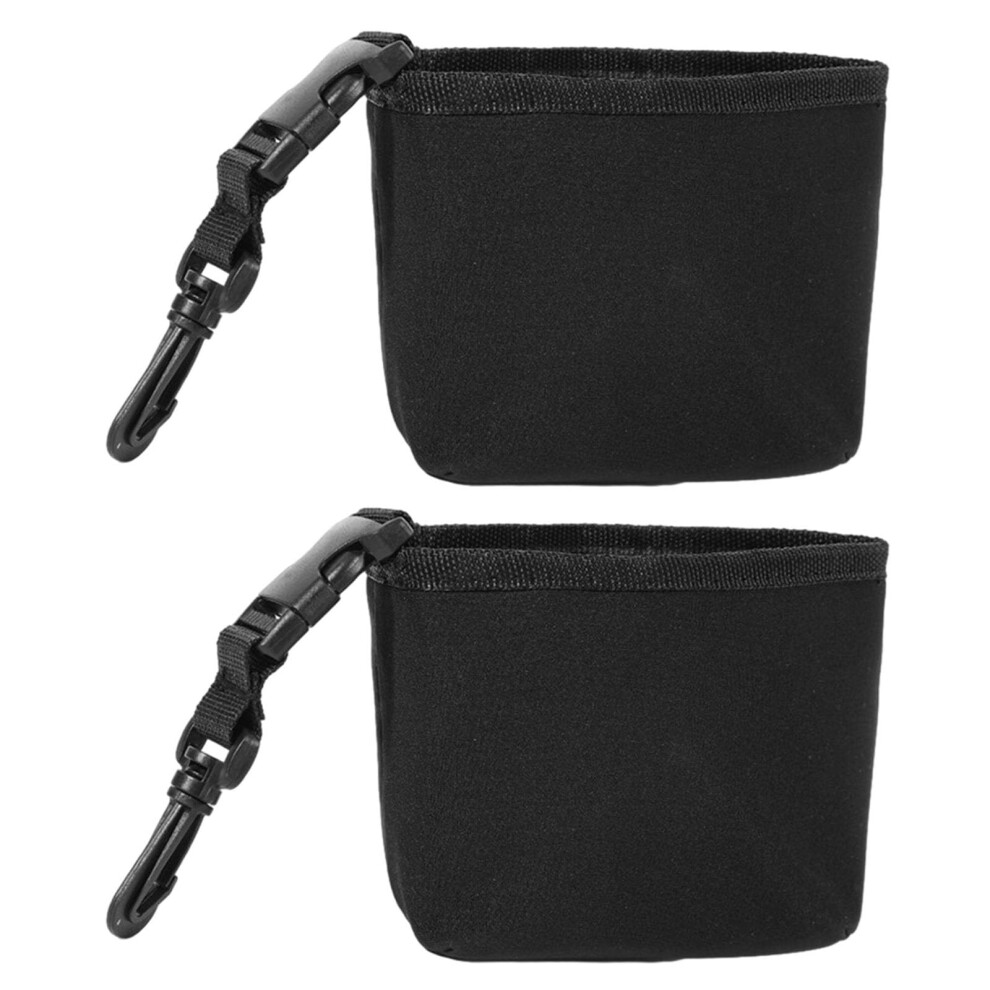 2 Pcs Golf Club Cleaner and Ball Washer Bag with Detachable Clip, Portable Golf Ball Cleaning Pouch, Durable Nylon Material-image-OPC-PMPBCR2-NEW