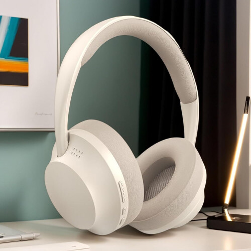Wireless Computer Headset Over-Ear Gaming Headphones White PC Gaming Studio-Quality Audio 1