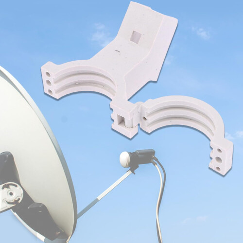 Head Clamp ABS Material High-Frequency Portable Satellite Mount Bracket Compatible With Home Balconies Easy Install 1