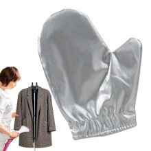 Steamer Mitt for Clothes, Three-Layer Heat-Resistant Silver Mittens, Garment Steamer Compatible, Ironing Accessories