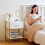 Homcom HOMCOM Modern Bedside Table, Nightstand with Drawer Shelf White 9
