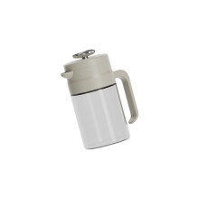 Large Capacity Glass Teapot For Hot Cold Beverages-White 800ml