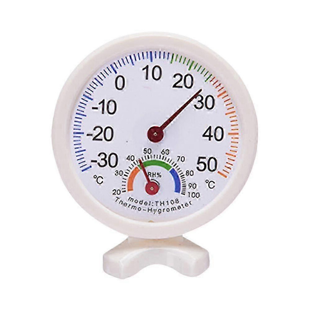 Kikidex (As Show, One Size) Pointer Type Temperature And Humidity Meter Small Temperature And Humidity Meter Refrigerator Thermometer