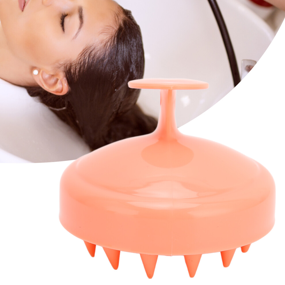Silicone Hair Scalp Massager Brush for All Hair Types - Orange Pink