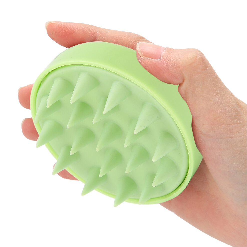 Green Silicone Hair Scalp Massager Brush for All Hair Types