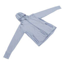Women's Gray UPF 50+ Sun Protection Jacket Nylon Long Sleeve Hoodie (L)