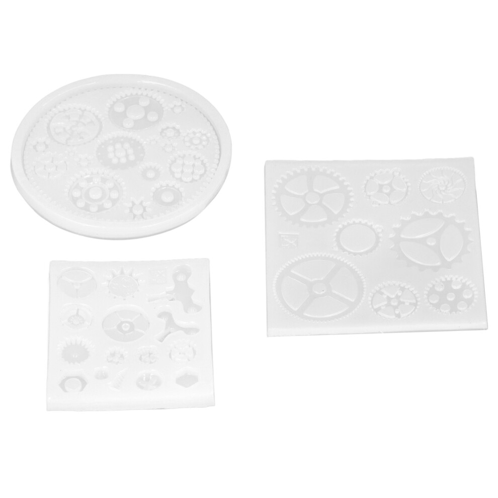 3Pcs Silicone Gear Molds Nonstick Cartoon Punk Style Industrial Gear For Diy 9401357414891