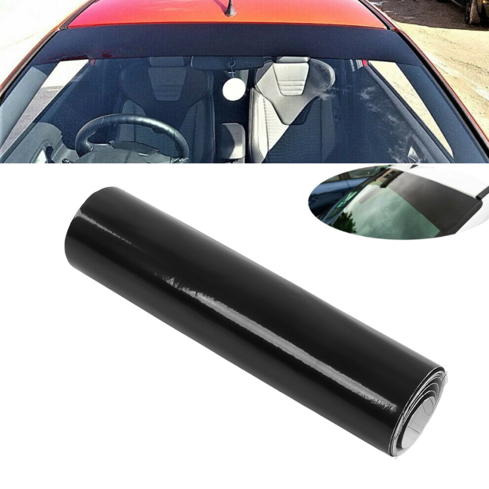 Car & Van Windscreen Sticker Gloss 140X20cm Pvc Universal Sun Shade Black 7901357415635