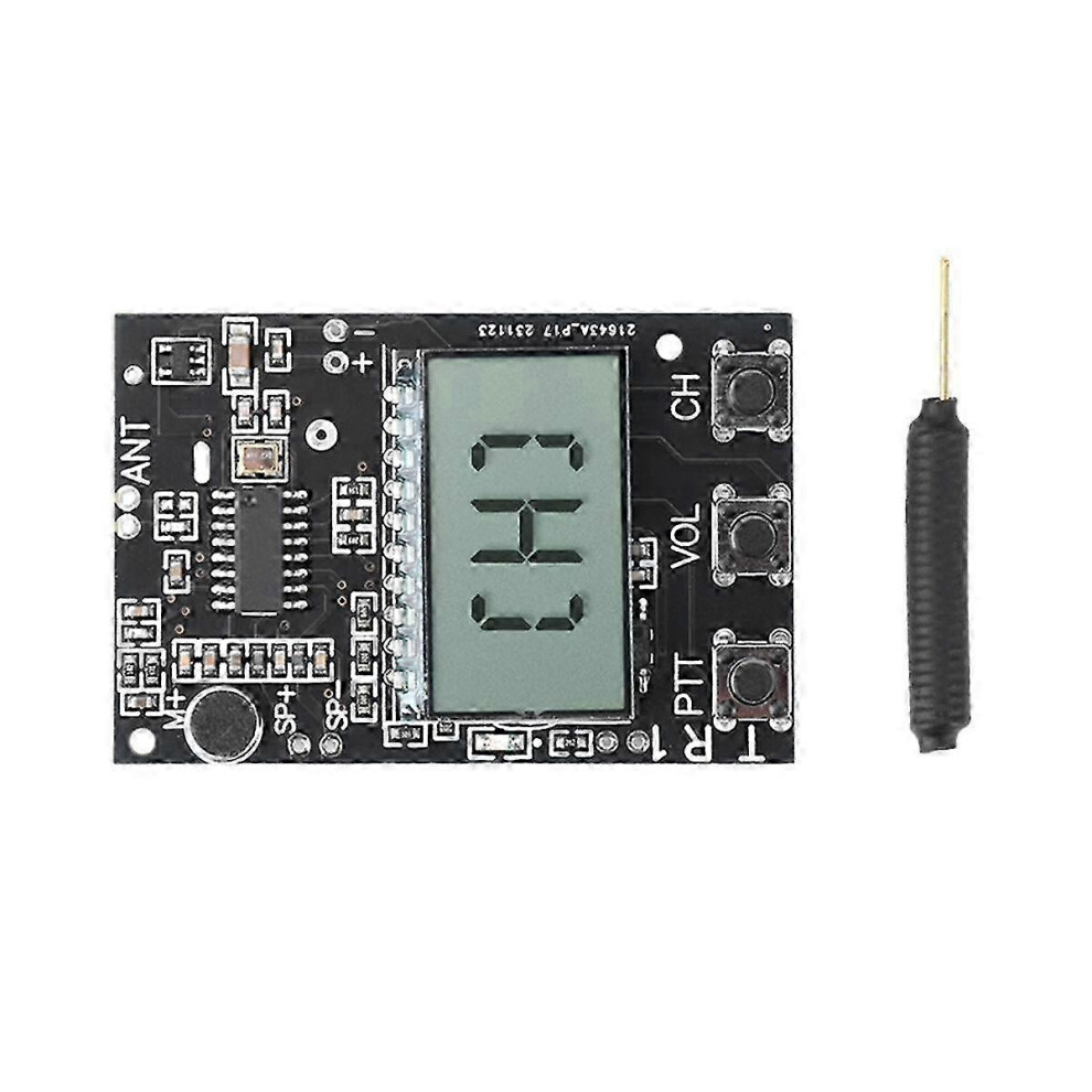 Kikidex (As Show, One Size) Fm Walkie Talkie Circuit Board Transceiver Module Fm Transmitter Receiver Module 7 Frequency 27-480Mhz Dc3.3-6V