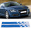 90x9cm Blue Auto Bonnet Stripes 2pcs Easy Peel & Stick Durable 14