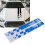 90x9cm Blue Auto Bonnet Stripes 2pcs Easy Peel & Stick Durable 16