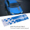 90x9cm Blue Auto Bonnet Stripes 2pcs Easy Peel & Stick Durable 12