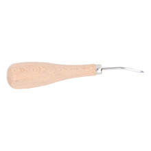 Curved Stitching Awl Steel Beech Handle for Leather Punching