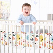 4-in-1 Kinderbett-Schutzzubehörset – Baumwoll-Einlage für sichere Babyausstattung