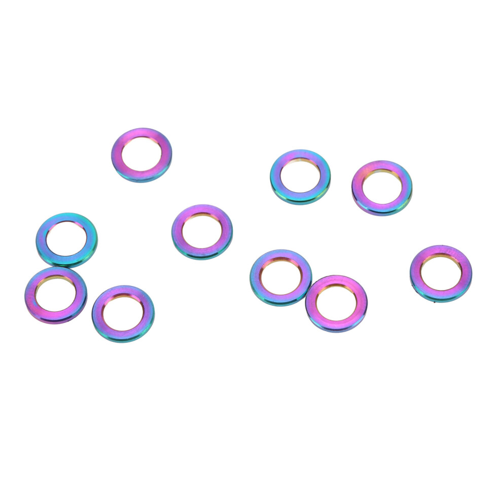 Rustproof Titanium Washers M5 5Mm 10Pcs Gasket Set For Mountain Cycling Gear 9331357418615
