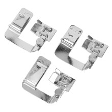 Sewing Machine Presser Foot Set 3Pcs Wide Rolled Hem Anti Rust High Hardness