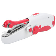 Handheld Mini-Nähmaschine, tragbar, rot, 24,5 cm