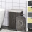 Homcom HOMCOM Collapsible Clothes Hamper with Lid Handles Removable Lining, Grey 1
