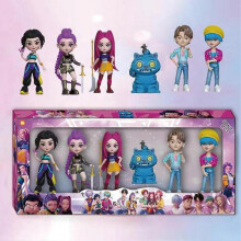 (6pcs Mix B)6Pcs K-POP Demon Hunter Dolls Action Figure Saja Boys Toy Rumi Mira Zoey Figurine Doll Birthday Gift For Kids Fans