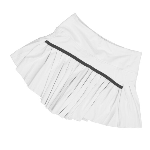 Sommer-Plissee-Rock L Weiß Polyester Taschen 2