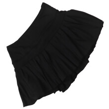Schwarzer Tennisskirt mit Taschen, atmungsaktives Polyester, geeignet für Yoga & Laufen