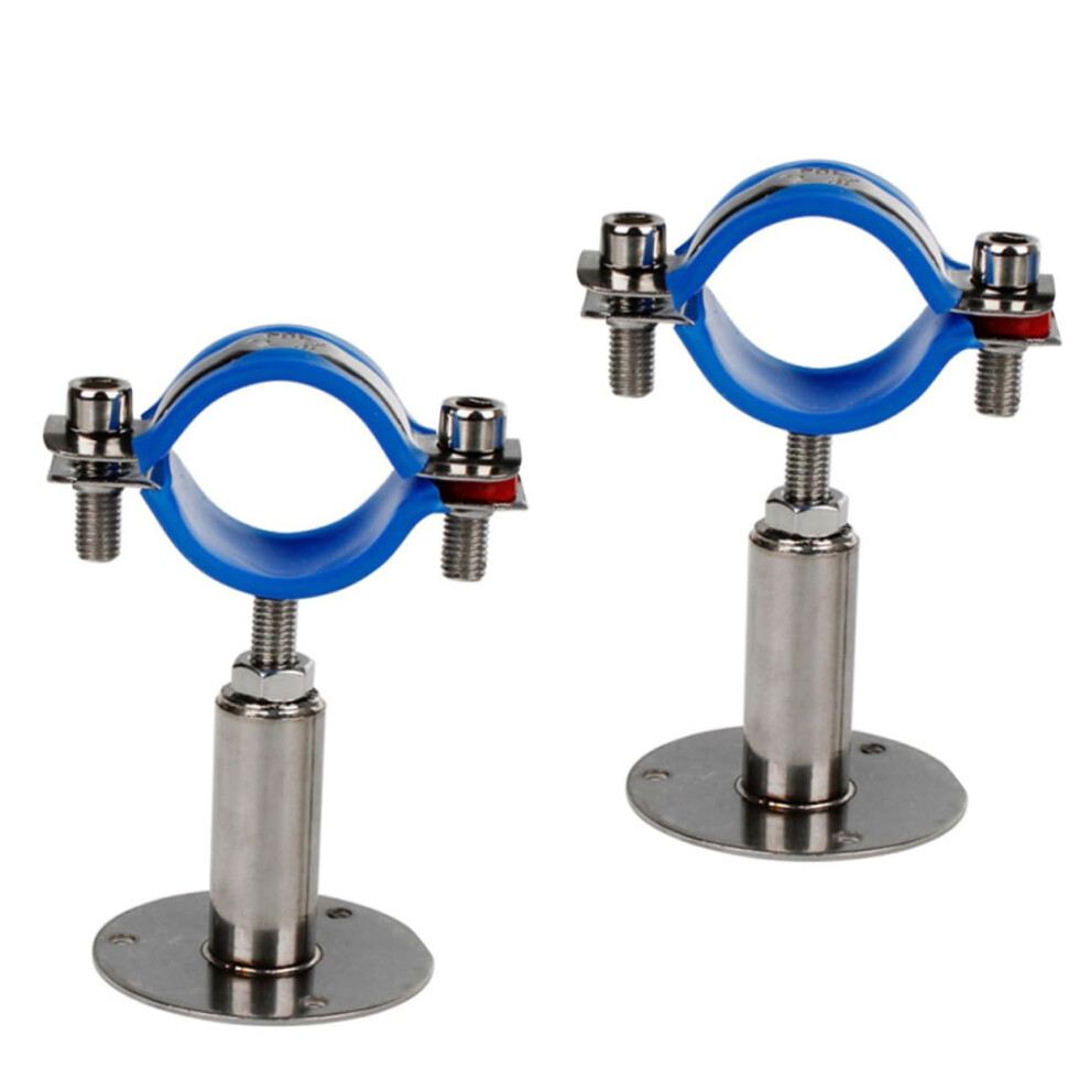 Stainless Steel Pipe Clamp Adjustable Water Fixing Clip Gas Hose Bracket Clip Plumbing Use 2-Pack 9354506651381