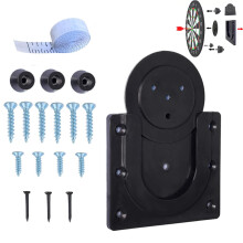 Dart Board Bracket Black With U-Shaped Groove Design Wall Mount Screws And Tape Measure For Hanging Dartboard