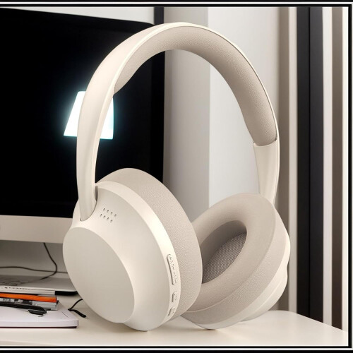 Wireless Computer Headset Over-Ear Gaming Headset White for PC Music Studio Unisex 1