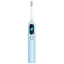(Pink, One size) Rechargeable Electric Toothbrush Waterproof Electric Toothbrush with 6 Brush Heads for Teeth Whitening at Home Daily