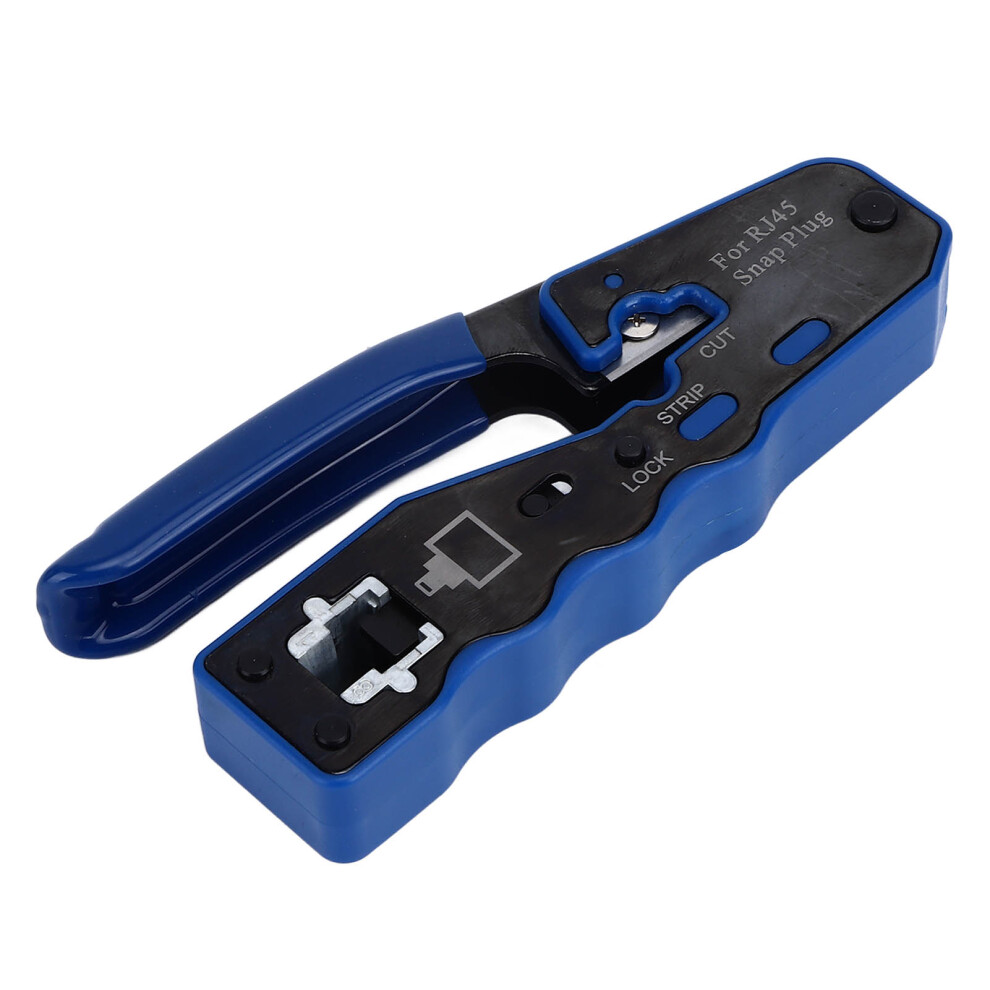 8P Crystal Head Crimping Pliers, Network Wire Cutter, Blue & Black 4381357423435