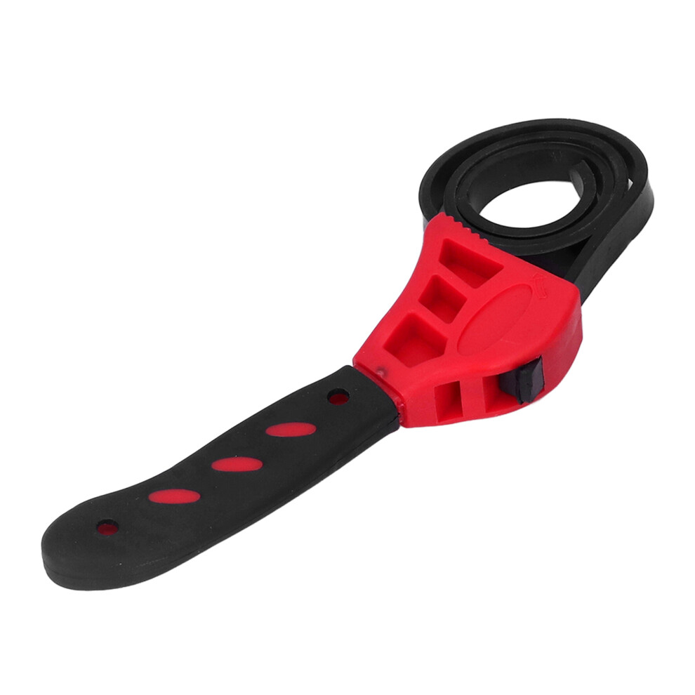 Multi-Purpose Adjustable Rubber Belt Wrench, 6In/8In, Red 6921357423790