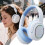 Work Headset Wireless For Computer - Over-Ear Headset, Ergonomic Fit, Blue, Compatible With Phone And PC Gaming 2