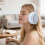 Work Headset Wireless For Computer - Over-Ear Headset, Ergonomic Fit, Blue, Compatible With Phone And PC Gaming 5