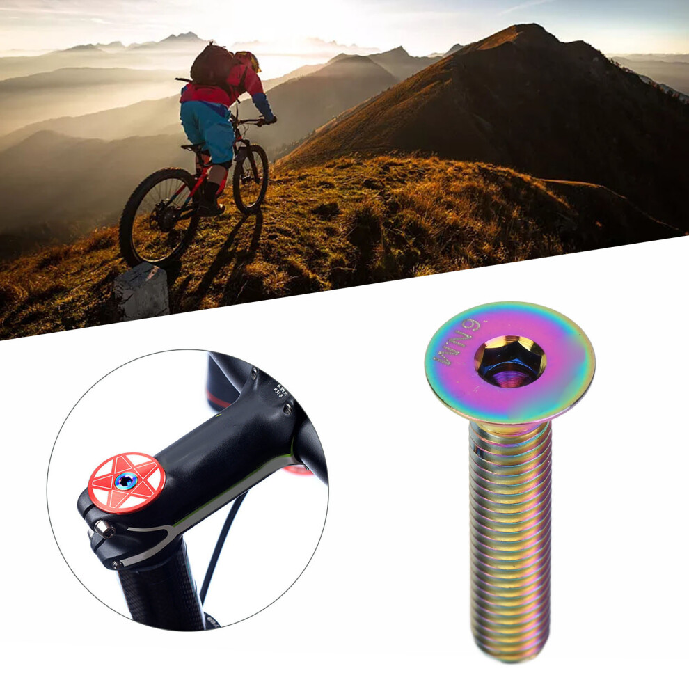 Durable M6x30mm Titanium Alloy Stem Bolt - Long-Lasting Performance 8461357424369