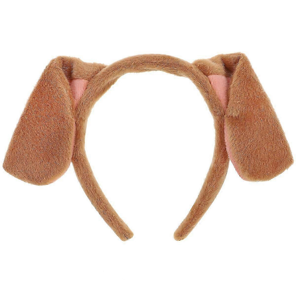 Kikidex (As Show, One Size) Plush Headband Puppy Costume Accessories Dog Headband Nightclub Ear Headdress Plush Dog Ear Headbands