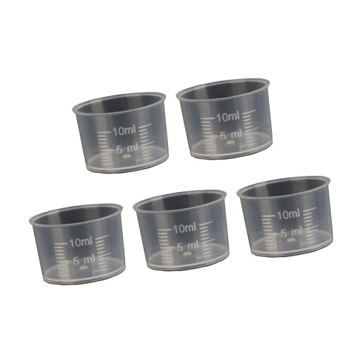 5Pcs Plastic Mixing Cup Stackable Measuring Cup, Clear-10ml