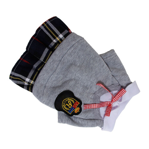 Weiche Polyester-Hundekleidung, Grau, S, Campus-Stil
