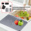Sloped Silicone Sink Mat For Quick Drying Nonslip-Black 3 4