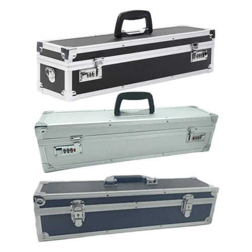 Portable Cutlery Transport Case With Lock-Silver password lock 2