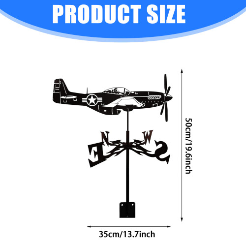 Antique Wind Vane Weather Resistant Aircraft Shape Directional 2