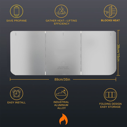 Aluminum Windproof Panel Guard For Gas-Stainless steel stru 2