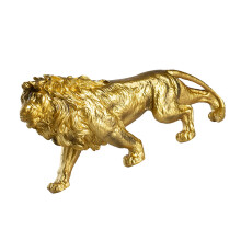 Classical European Lions Sculpture Detailed Textured Carving