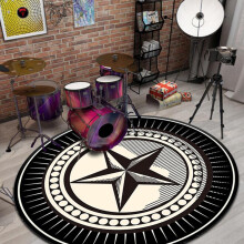 Drum Rug 80 Cm Rectangle Anti Slip Soundproof Drum Mat Vibration Absorbing Carpet For Drums