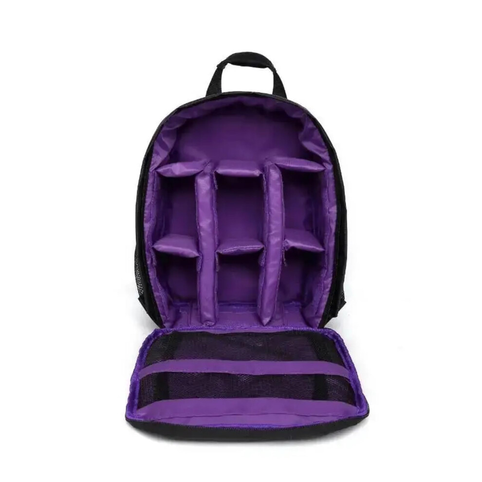 Camera Shoulder Bag SLR Camera Bag Outdoor Photography Backpack Lightweight Waterproof Fabric Large Capacity Purple-image-OPC-PMPCRPG-NEW
