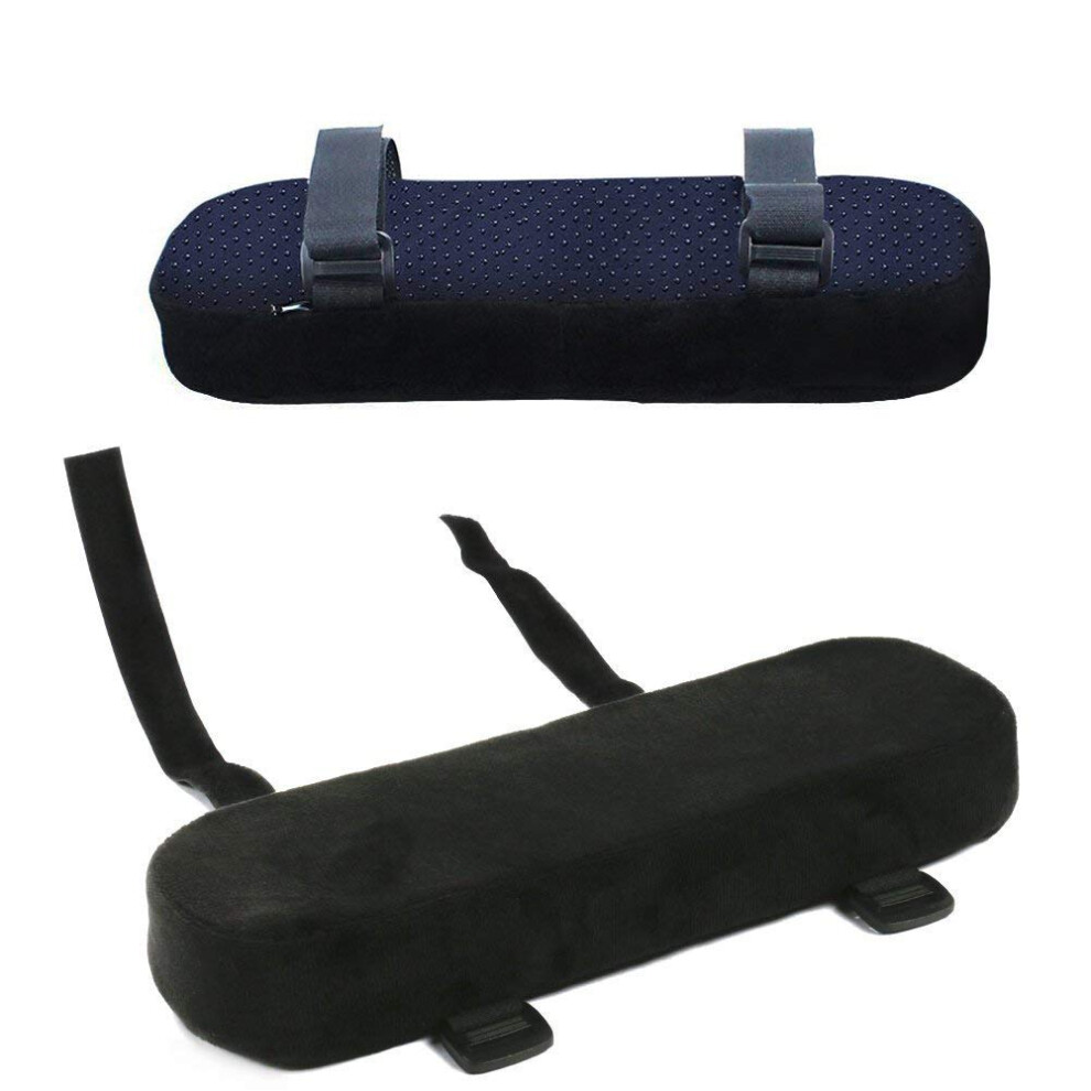 Armrest Pads Elbow Support Cushion Memory Foam Removable Arm Covers Velcro Straps Anti-Slip For Office Chair Wheelchair