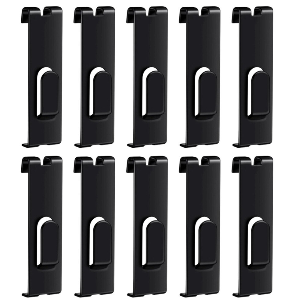 10Pc Black Grid Wall Hooks Rusts Resistant Mounting Solution For 7751000351250