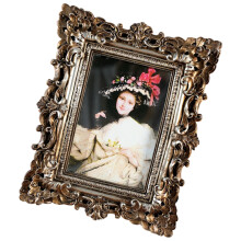 Vintage Picture Frame for Tabletop and Wall-Retro silver