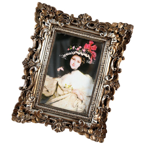 Vintage Picture Frame for Tabletop and Wall-Retro silver
